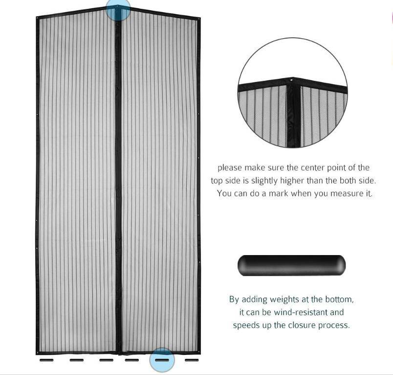 Mosquito Net Curtain Magnets Door Mesh Insect Sandfly Netting with Magnets on The Door Mesh Screen Hand Free Mosquito Repeller