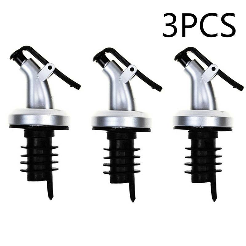 3pcs Stainless Steel Wine Bottle Stopper Liquor Bottle Pourer Stopper Dispenser With Cap Stopper Barware Bar Kitchen Accessories 3pcs Stainless Steel Wine Bottle Stopper Liquor Bottle Pourer Stopper Dispenser With Cap Stopper Barware Bar Kitchen Accessories