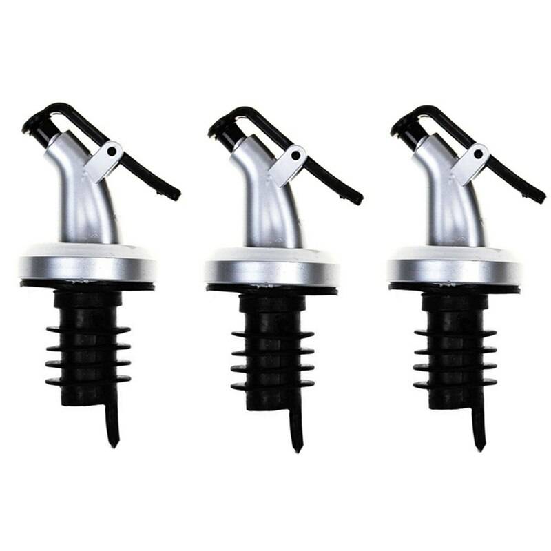 3pcs Stainless Steel Wine Bottle Stopper Liquor Bottle Pourer Stopper Dispenser With Cap Stopper Barware Bar Kitchen Accessories 3pcs Stainless Steel Wine Bottle Stopper Liquor Bottle Pourer Stopper Dispenser With Cap Stopper Barware Bar Kitchen Accessories