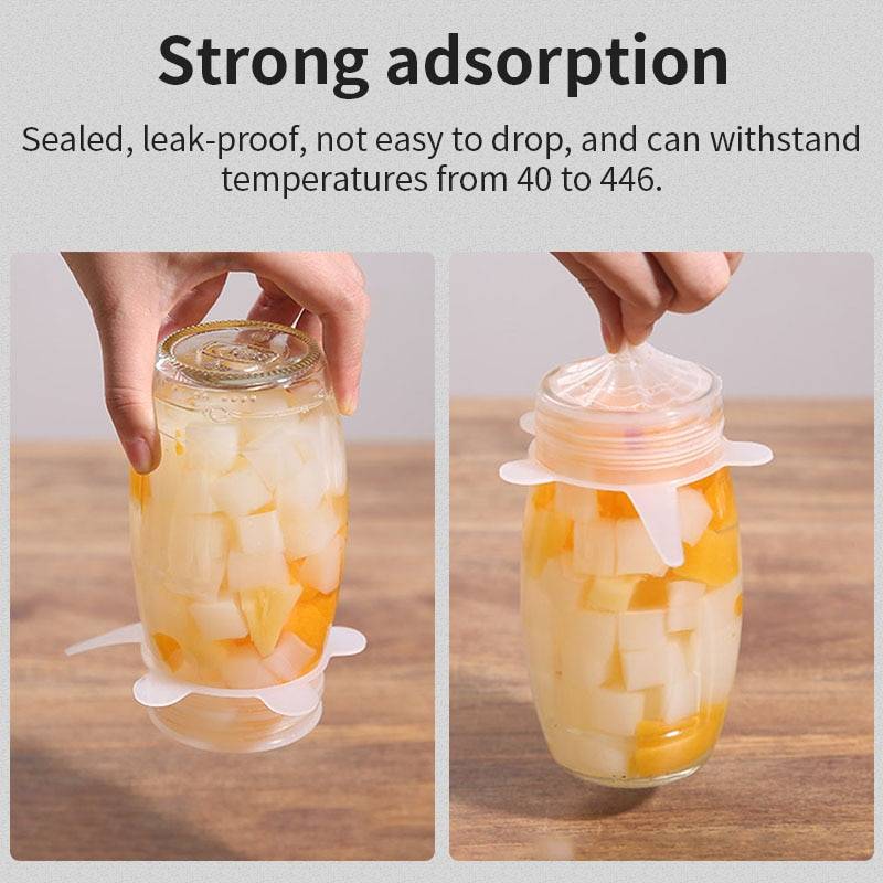 6PCS Kitchen Silicone Stretch Universal Lids Microwave & Dishwasher friendly 6PCS Kitchen Silicone Stretch Universal Lids Microwave & Dishwasher friendly