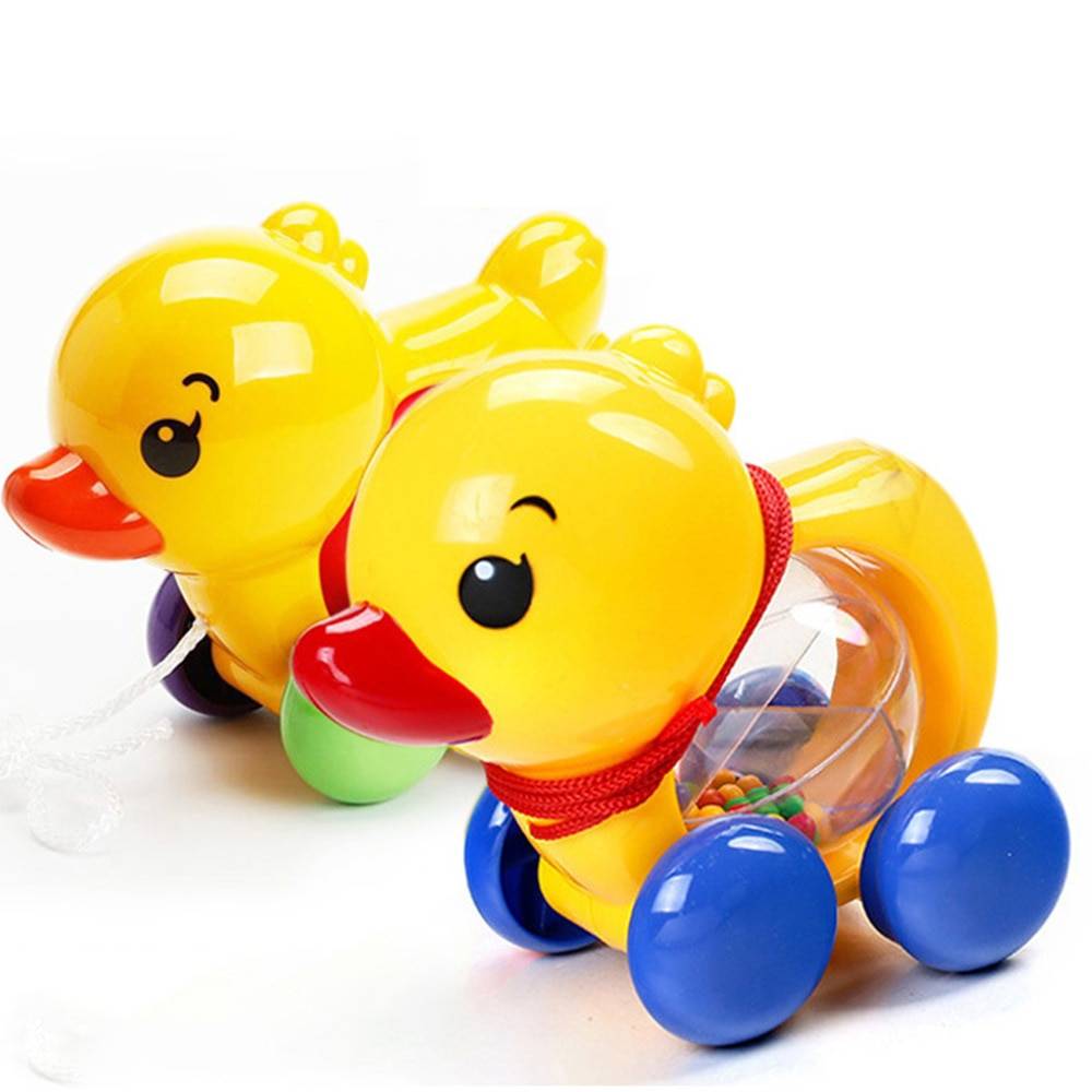Baby Rattles Pull rope Duck Animal Hand Shaking Bell Baby Rattles Pull rope Duck Animal Hand Shaking Bell