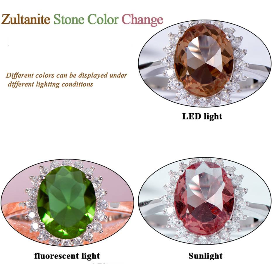 Kuololit Zultanite Gemstone Jewelry Set for Women Solid 925 Sterling Silver Ring Earrings Necklaces Color Change Stone for Women Kuololit Zultanite Gemstone Jewelry Set for Women Solid 925 Sterling Silver Ring Earrings Necklaces Color Change Stone for Women